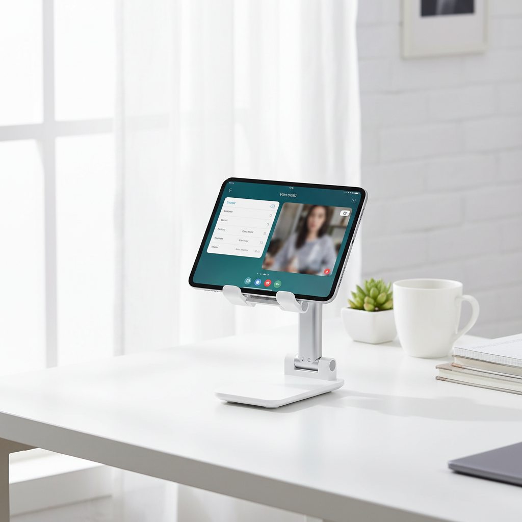 Stand with tablet