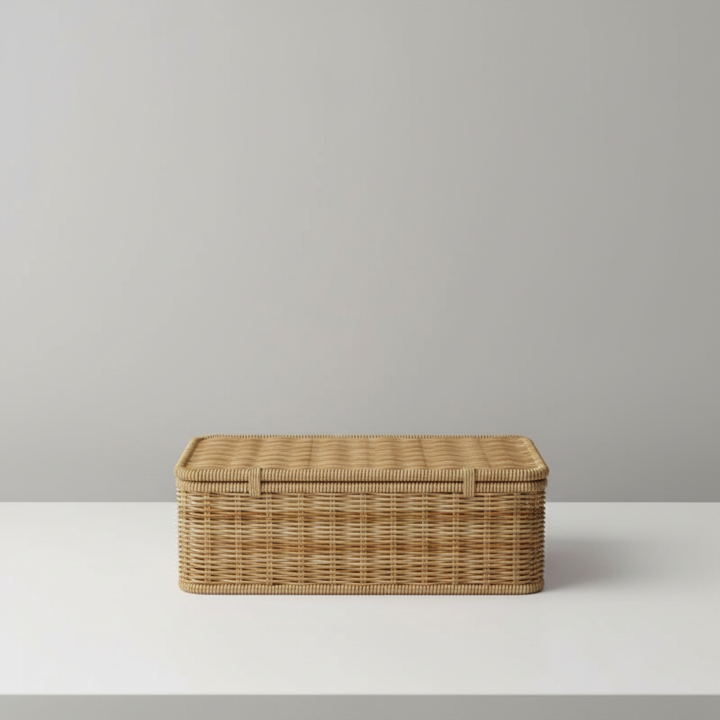 Box closed on desk