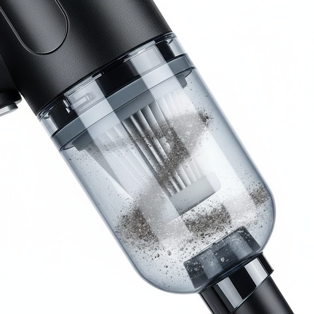 Vacuum canister close-up