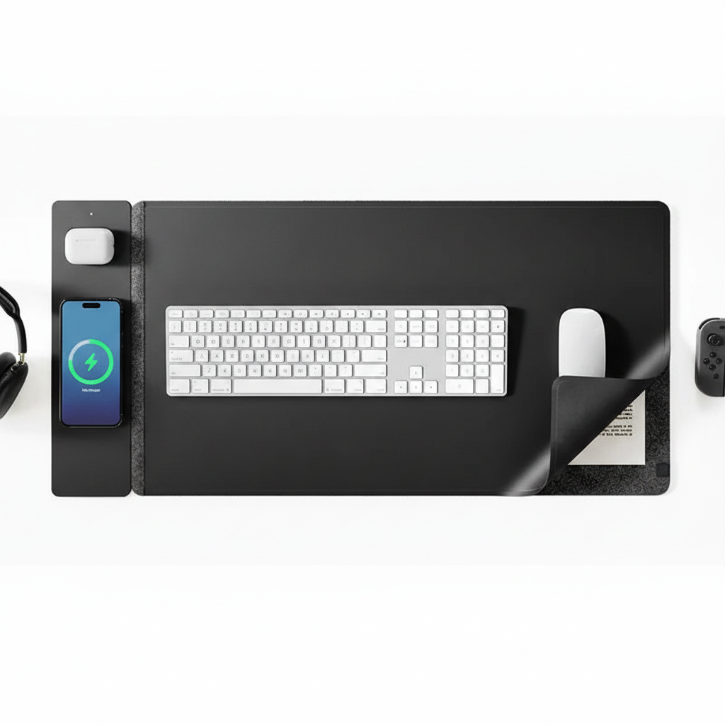 Mouse pad with keyboard
