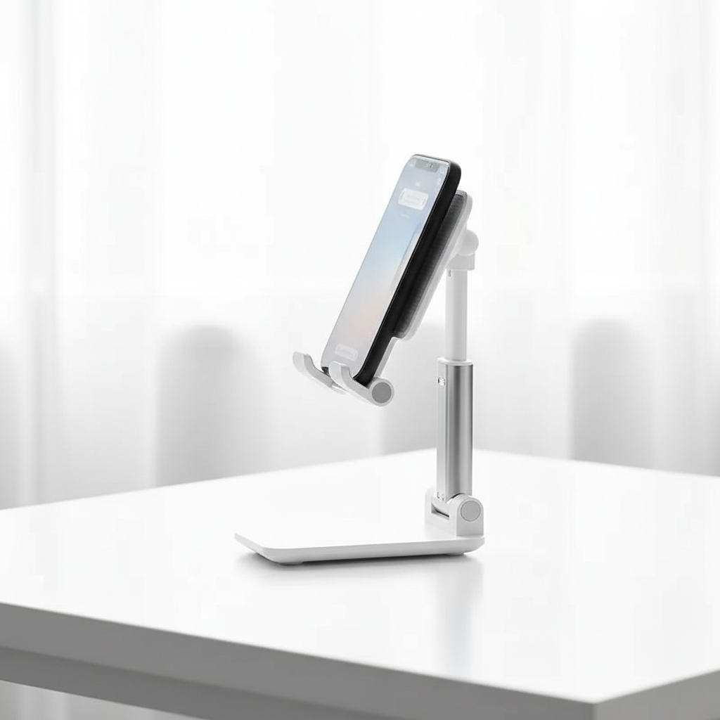 Stand with phone side view