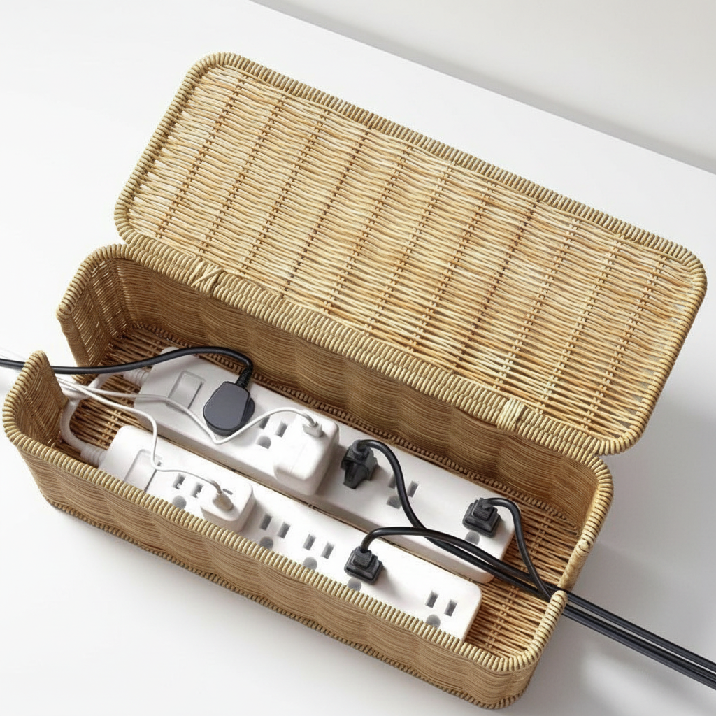Box open with power strip